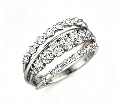 Bague taille émeraude argent 925 or 18k diamant femme alliance de mariage