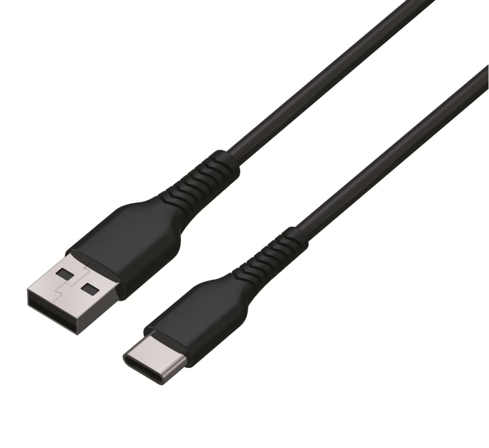Konix Xbox Series X Controller Cable - 3m Black Braided Nylon USB Cable - Fast Charging & Magnetic Connection - Compatible with Xbox Series X Controller
