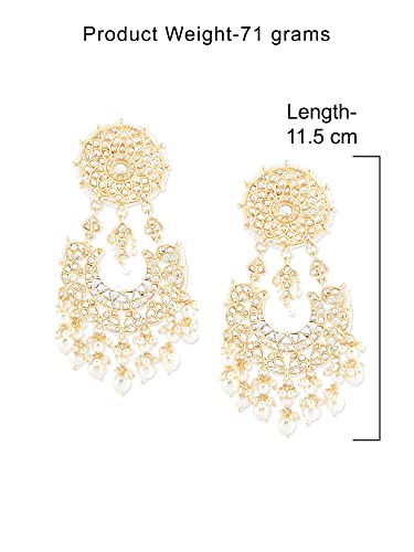 Ethnic Kundan & Embellished Dangle Earring for Women