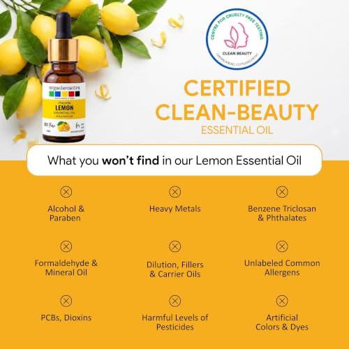 Image of Organix Mantra Lemon Oil | Improves Skin Radiance, Boost Hair Luster | Revitalizing Care for Face, Scalp & Skin | 15ML