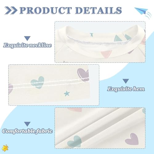 ALAZA Kids Rash Guard Boys Toddler Swim Shirts Short Sleeve Bow Love Heart UPF 50+ 3T3