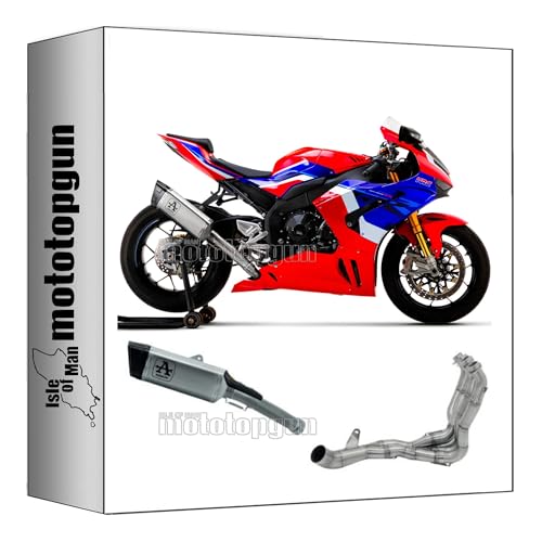 Made in Italy scarico completo omologato catalizzato alto arrow pista in titanio con fondello in carby compatibile con honda cbr 1000 rr-r 2020 2021 2022 2023 mototopgun 71005pt + 71736mi