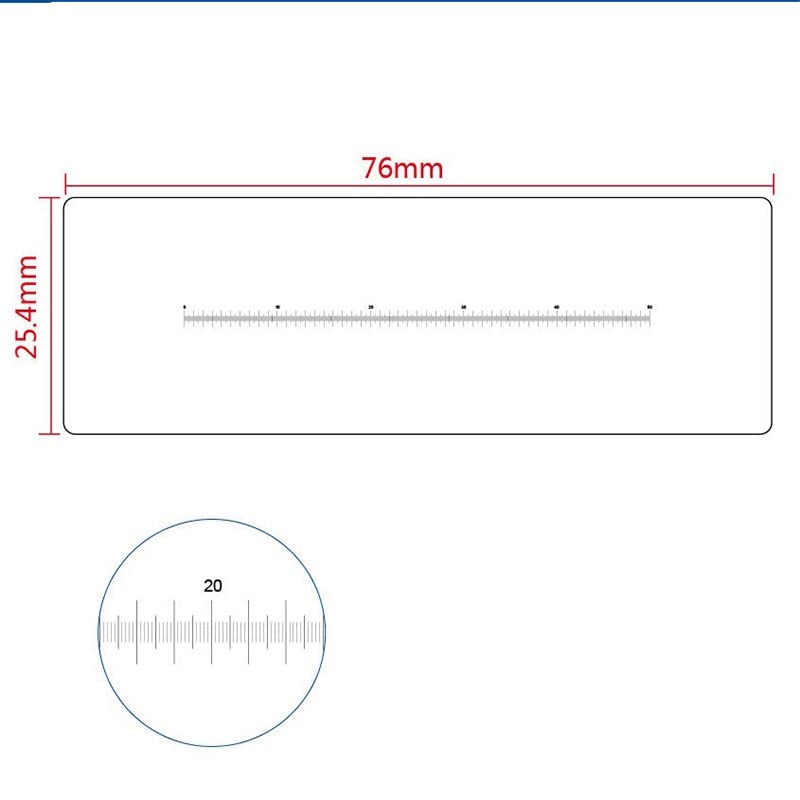 Microscope Microscope Objective Lens Micrometer DIV 0.1mm Highly Transparent Calibration Measuring Card