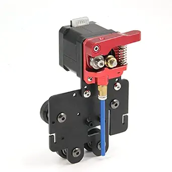 Zeberoxyz Direct Drive Single Gear Extruder with 4pcs Pulleys Upgrade Support Plate with Stepper Motor Kit Easy Print Flexible Filament for Ender 5 Series (Single Extruder Support+Motor Kit)
