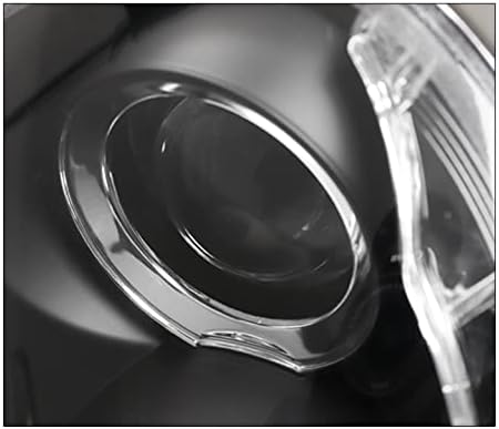 LED Halo Projector Headlights Headlamps Black Compatible with 2002-2006 Mini Cooper