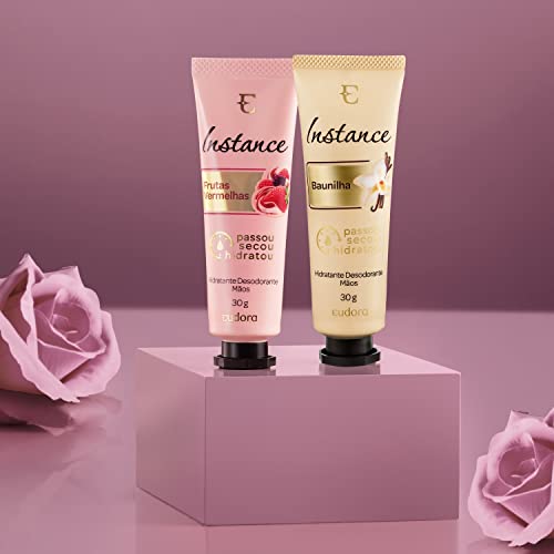 Eudora Combo Instance: Creme para Mãos Baunilha 30g + Creme para Mãos Frutas Vermelhas 30g