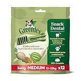 Greenies Dental Treats Original Medium – Zahnpflegesnacks für mittelgroße Hunde von 12-22 kg – Hundeleckerli zur täglichen Zahnreinigung – 1 x 340 g (Packung mit 3)