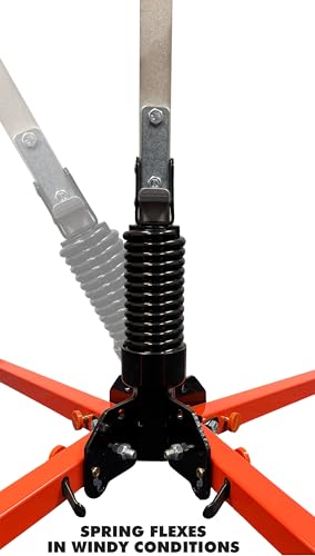 orangegear 3634 x 3634 mutcd ttc compliant orange mesh rollup traffic control sign fiberglass ribs amp steel single spring sign stand kit custom
