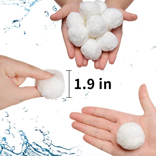 Naisidas 3.08Lbs Pool Filter Balls For Sand Filter, Pool Filter Media Balls For Swimming Pool Reusable Eco-Friendly Sand Filter Balls Instead Of Sand(Equals 100 Lbs Pool Filter Sand) #TOP3