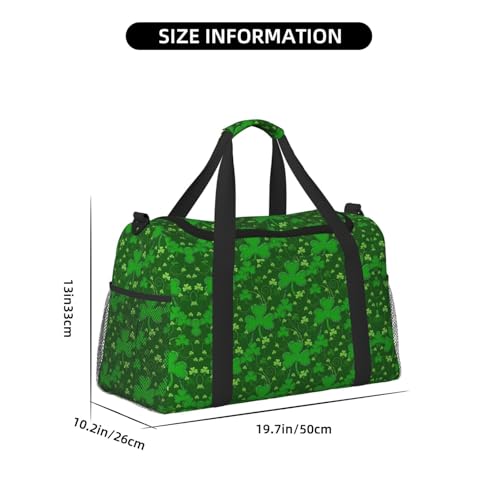 background st patrick's day glitter print Personal Item Bag Large Duffel Bag Travel Bag Weekender Bag Gym Bag Tote Duffel bag4