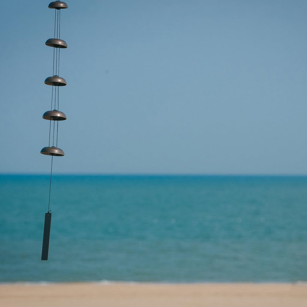 Carillons éoliens Carillon éolien à Cinq Anneaux avec métal et Bois Massif, Beaux carillons éoliens pour créer Une atmosphère Zen à Suspendre pour pour Le Jardin
