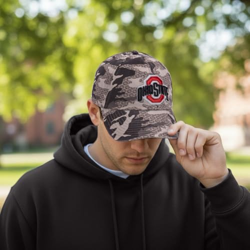 Gorra bordada ajustable OSU Buckeyes gris miniatura 5
