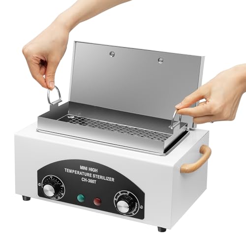 Esterilizador de aire caliente de 300 W, esterilizador de calor seco, autoclave con temporizador para cosméticos, cuidado de los pies, tatuajes, laboratorios de uñas y salones de belleza