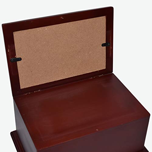 image for Hind Handicrafts Photo Wooden Cremation Box Urn for Human Ashes Adult 