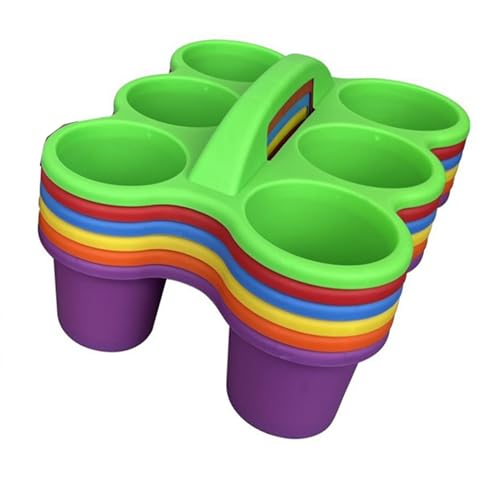 Organizador de vasos de plástico para familias que buscan ahorrar espacio en casa