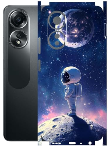 Image of AtOdds - Full Body Back Screen Guard Protector Film - Lamination Wrap Skin Sticker Compatible with Oppo A58 (4G) | Scratchproof Matte Finish (Moon)