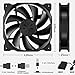 upHere 120mm Long Life Computer Case Fan Cooling Case Fan for Computer Cases Cooling,5-Pack,12BK3-5