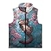 TOADDMOS Otter Full Zip Vest Wind Proof Cherry Blossoms Girls Zippered Vests 4T Soft Winter Lightweight Sleeveless Jacket with Pocket Fashion Warm Sleeveless Jacket for Spring Fall
