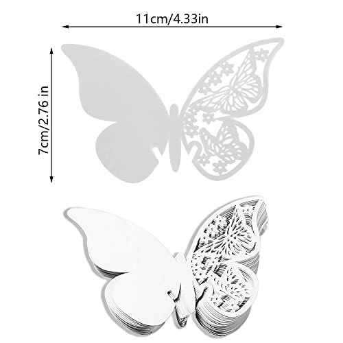 WUDZ 50 Stücke Schmetterling Cup Deko, Schmetterling Platzkarte, Schmetterling Gastgeschenk Tischdeko, Schmetterling Namenskarte, Für Hochzeit, Geburtstag, Party, Tischdekoration