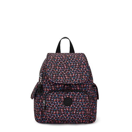 Kipling Mochila feminina City Pack, mochila leve e versátil, mochila escolar, Estampa Happy Squares, 10.75'' x 11.5'' x 5.5'', Mochila feminina City Pack, mochila leve e versátil, bolsa
