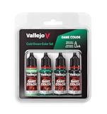 Vallejo - Cold Green Color Set | Game Color | Contains 4 Bottles x 18 ml (0.60 fl.oz.)