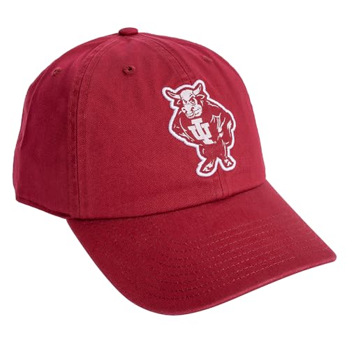 Desert Cactus Indiana University Baseball Hat Hoosiers Bloomington Brimmed Embroidered Hats Cap Adjustable Cloth Strap Adult (Style R1 Vintage) Red