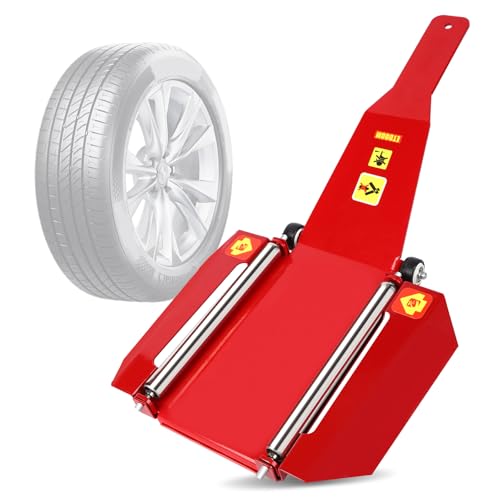 Image of Upgraded Portable Effortless Tire Jack Disassembly Tool, Tire Jack Lift Tool with Roller Plate and Double Removable Ramp