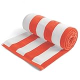 Loon & Lake Sand Resistant Beach Towels | Waffle Weave Reverse to Classic Plush Velour | Oversized 40' x 70' | Crafted from 100% Combed Cotton | Wolfeboro Collection - Coral