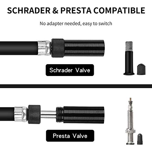WT-DDJJK Pompa per Bicicletta, Pompa per