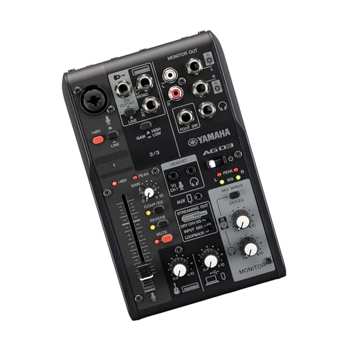 Image of Yamaha AG03MK2 Black 6-Channel Live Streaming Loopback Mixer /USB Interface with Steinberg Software Suite