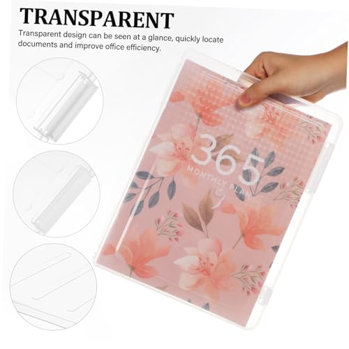 Boîtes de rangement plastique transparentes SHINEOFI pour documents | Lot de 6