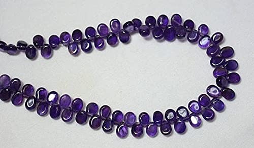 Briolettes d'améthyste facettées en poire de 5x7mm pour sublimer vos colliers