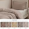 Bedsure Duvet Cover Twin/Twin XL Size - Soft Double Brushed Bedding Set for Kids & Adults, Zipper Closure, 2 Pieces, Includes 1 Duvet Cover (68"x90") & 1 Pillow Sham, NO Comforter, Khaki #4