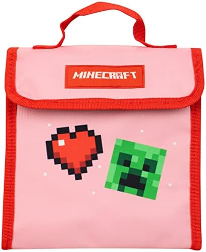 Minecraft Kids Backpack 4 Piece Set Pink