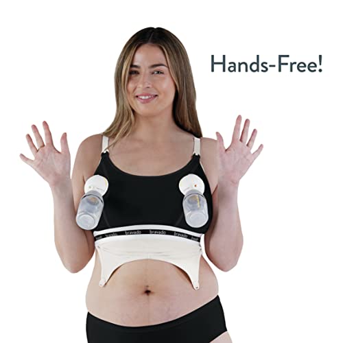 BRAVADO! DESIGNS Sustainable Clip and Pump Hands-Free Pumping Accessory | Black | M