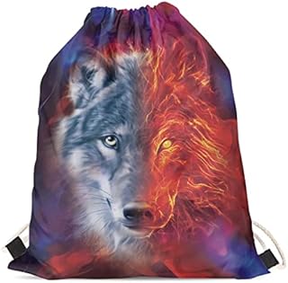 HELLHERO Gym Drawstring Bags Backpack for Kids Women Men Travel Sports
