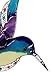 Ebros Gift Artistic Stained Glass Gemstones Purple Blue Hummingbird Copper Metal Hanging Mobile Suncatcher Sculpture 15
