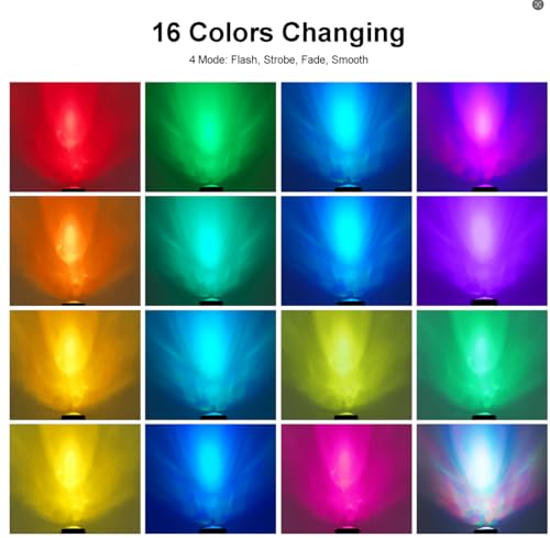 Yoosuml RGB 2 LAMP Pond Lights Rgb Colored Fountain Lights Low Voltage Timing Spotlights Fountain Submersible Lights thumb #2