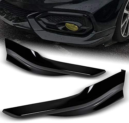 Front Bumper Lip fit for compatible with 2014-2015 Honda Civic 2-DRCoupe Only, Front Bumper Lip Spoiler Air Chin Body Kit Splitter Painted Glossy Black ABS (HFP-Style)