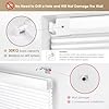 LazBlinds No Tools No Drill Cordless Cellular Shades, Blackout Light Blocking Honeycomb Shades for Home, Thermal Insulation Blinds for Windows, 34 W x 36 H, White