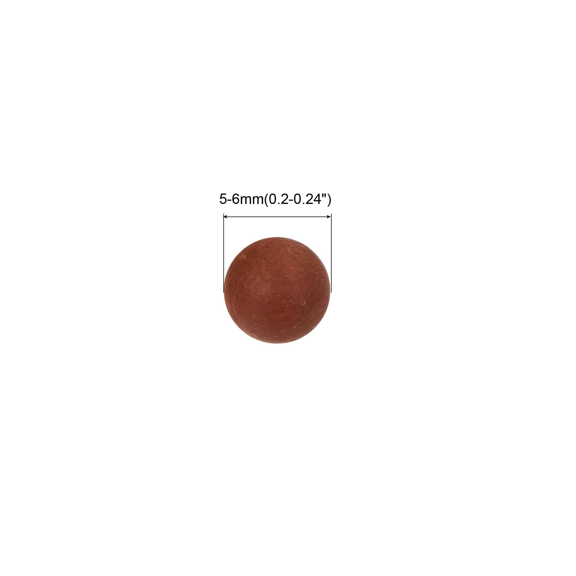 sourcing map Argile Galets 5-6mm 0.22 lbs Marron Jardinage Pot Boules pour Hydroponique Culture Vases Fournitures Bonsai Décoration
