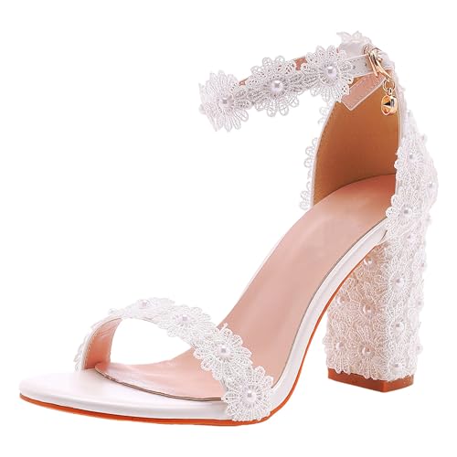 Jamron Donna Elegante Tacco a Blocco Sandali con Cinturino alla