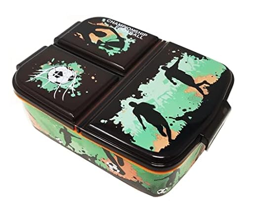 Fiambrera para niños, con compartimentos, para guardería, de plástico sin bisfenol A (fútbol) | Ya disponible en tu tienda friki favorita! En mundofriki.es! Fiambrera para niños, con compartimentos, para guardería, de plástico sin bisfenol A (fútbol) | Ya disponible en tu tienda friki favorita! En mundofriki.es!