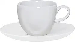 Xícaras de Chá 220 ml, com Pires, 6 Peças, Ryo White