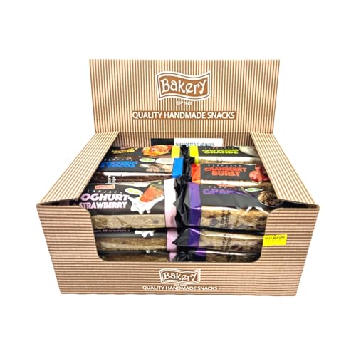 PEARLS ASSORTED FLAPJACKS MIX B (Pack of 24) - Cappuccino Honey Bake Cranberry Burst Yoghurt & Strawberry Coconut Cocoa | Snack Bars Variety Pack Oat Bars | Cereal Bars Multipack Bulk Fibre Bars