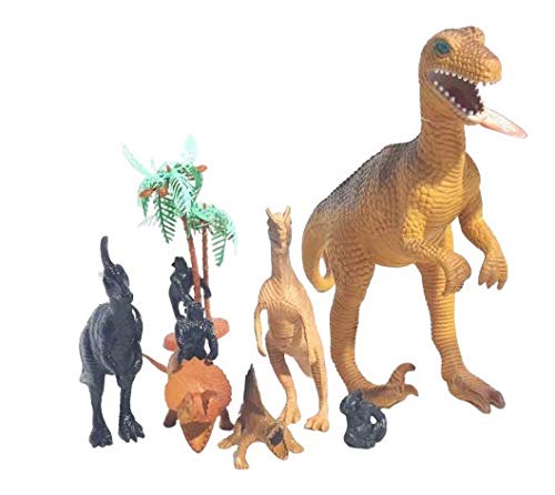 Brinquedo Animal dinossauros E Gorila COM ÁRVORES EM BORRACHA IDEAL PARA BRINCAR NA AGUA OU DE FAZ D