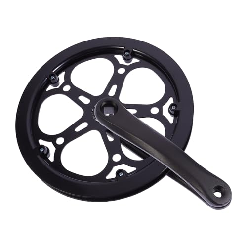 Yardwe Single Speed Crankset 52 Tooth Chainring 6.7 Inch Sprocket Tooth Plate Replacement for Bicycle Crank Arm Cycling Components - Image 4