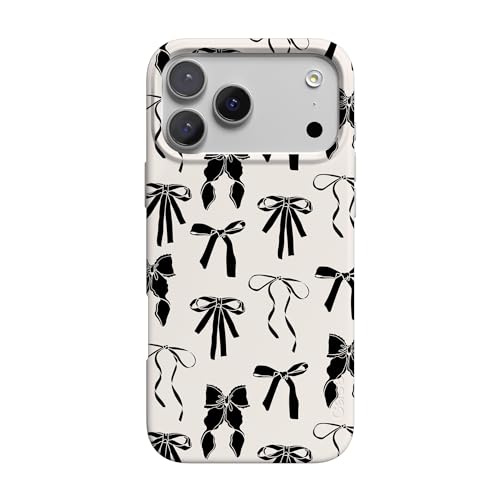 Coque iPhone 17 Pro Max MagSafe fille gothique nœuds noirs Casely classique ultra fin