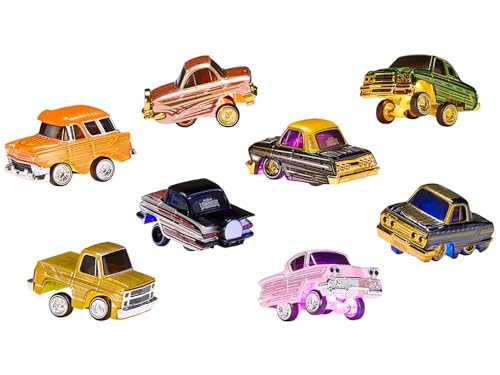 Set 8 Modelos de Autos Diecast Lowriders Show Glow Serie 2 miniatura 2