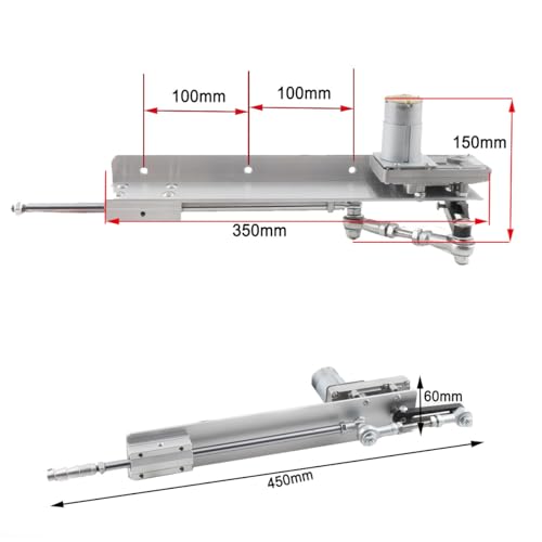 Actionneur linéaire à piston alternatif robuste 24V avec télécommande et course de 30 à 150mm - 2